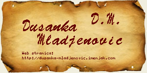 Dušanka Mlađenović vizit kartica